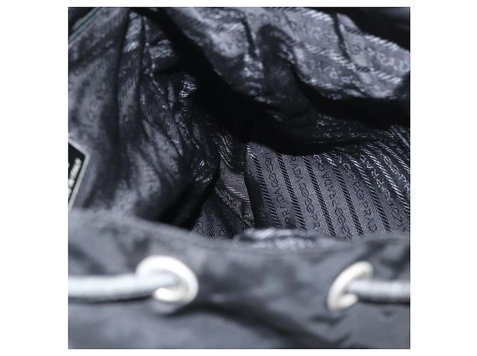 PRADA Backpack Nylon Black Silver Auth 176629 Silvery - view 24