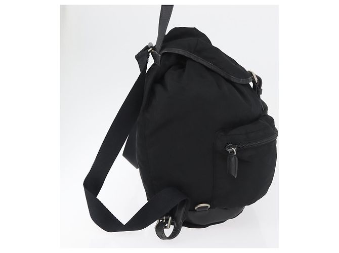 PRADA Backpack Nylon Black Silver Auth 176629 Silvery - view 4