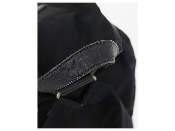 PRADA Backpack Nylon Black Silver Auth 176629 Silvery - view 7