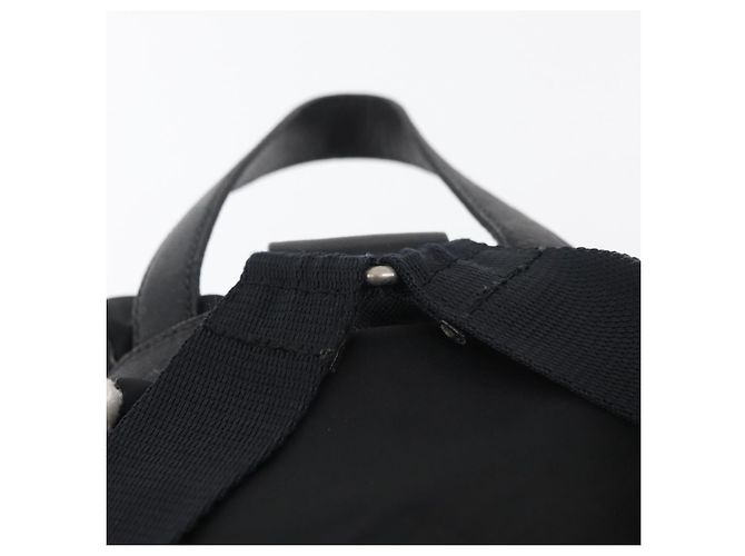 PRADA Backpack Nylon Black Silver Auth 176629 Silvery - view 8