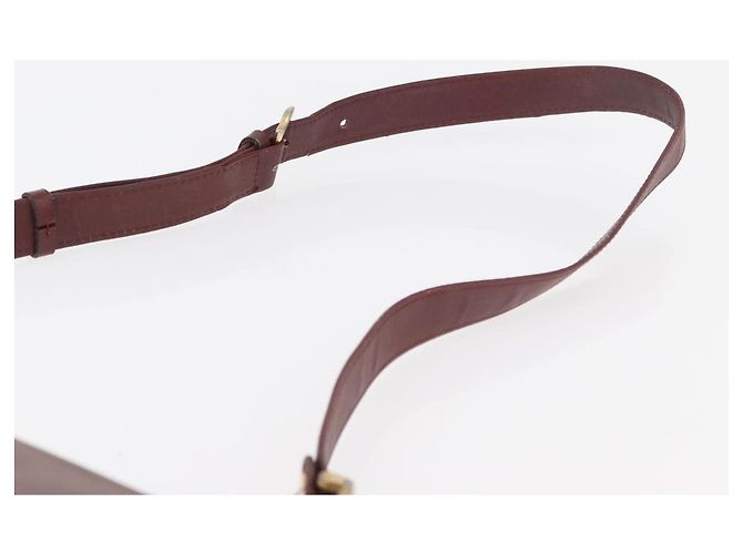 Cartier Borsa a Spalla Must Line in Pelle Bordeaux Oro Auth bs34510 D'oro Bordò - vista 8