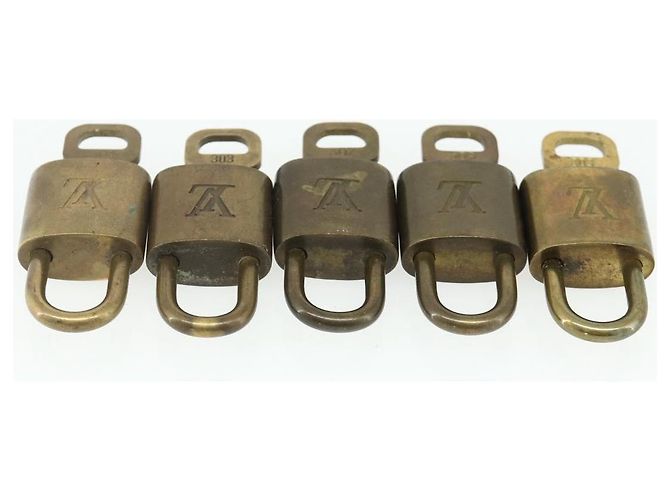 LOUIS VUITTON Set di 10 Lucchetti in Metallo Dorato LV Auth 167229 D'oro - vista 5