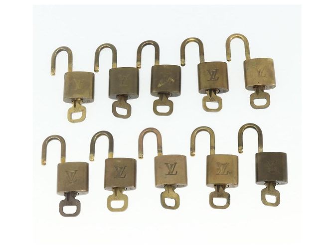 LOUIS VUITTON Set di 10 Lucchetti in Metallo Dorato LV Auth 167229 D'oro - vista 8