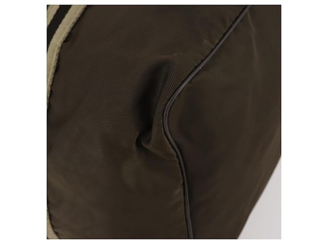 Borsa Boston GUCCI in nylon khaki argento 012 8657 3754 Auth bs34394 Cachi - vista 11