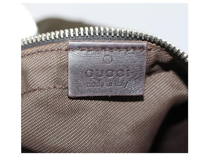Borsa Boston GUCCI in nylon khaki argento 012 8657 3754 Auth bs34394 Cachi - vista 19