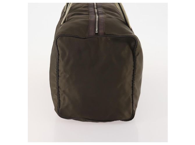 Borsa Boston GUCCI in nylon khaki argento 012 8657 3754 Auth bs34394 Cachi - vista 4