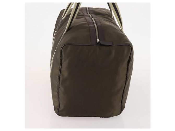 Borsa Boston GUCCI in nylon khaki argento 012 8657 3754 Auth bs34394 Cachi - vista 5