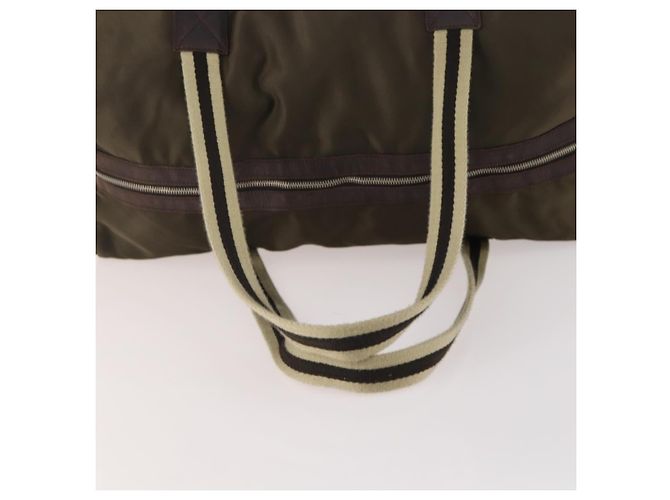 Borsa Boston GUCCI in nylon khaki argento 012 8657 3754 Auth bs34394 Cachi - vista 8