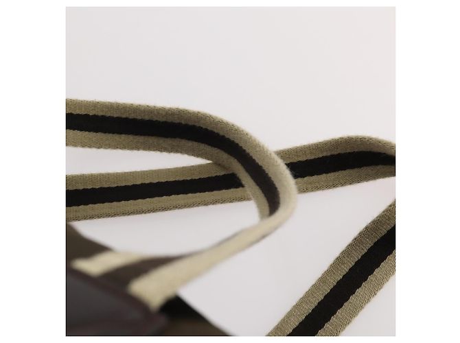 Borsa Boston GUCCI in nylon khaki argento 012 8657 3754 Auth bs34394 Cachi - vista 9