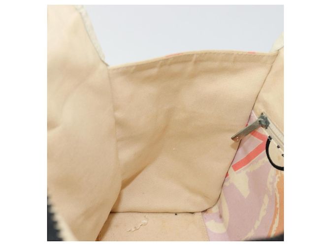 Borsa a mano CHANEL Cruise Line in tela beige argento CC Auth 176918 - vista 19