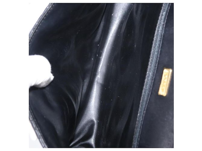 BALLY Borsa a Mano Trapuntata in Pelle Nera e Oro Auth BA12212A Nero D'oro - vista 17