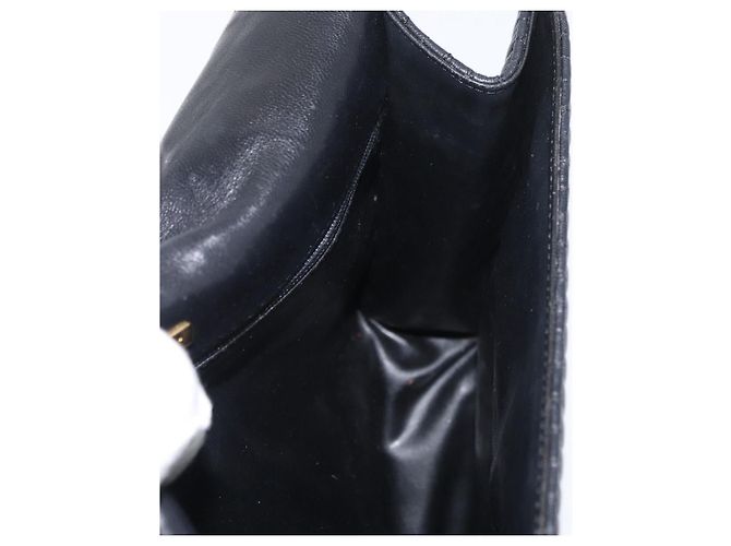BALLY Borsa a Mano Trapuntata in Pelle Nera e Oro Auth BA12212A Nero D'oro - vista 19