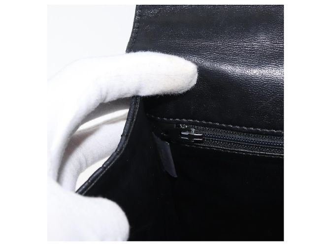 BALLY Borsa a Mano Trapuntata in Pelle Nera e Oro Auth BA12212A Nero D'oro - vista 20