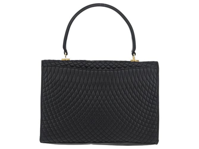 BALLY Borsa a Mano Trapuntata in Pelle Nera e Oro Auth BA12212A Nero D'oro - vista 3