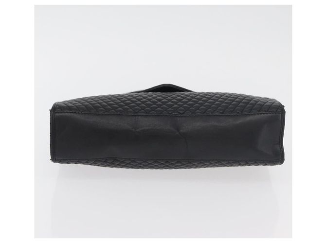 BALLY Borsa a Mano Trapuntata in Pelle Nera e Oro Auth BA12212A Nero D'oro - vista 9