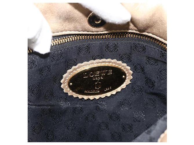 LOEWE Nappa Handtasche aus Leder, goldfarbig, authentisch BA12256 - Ansicht 10