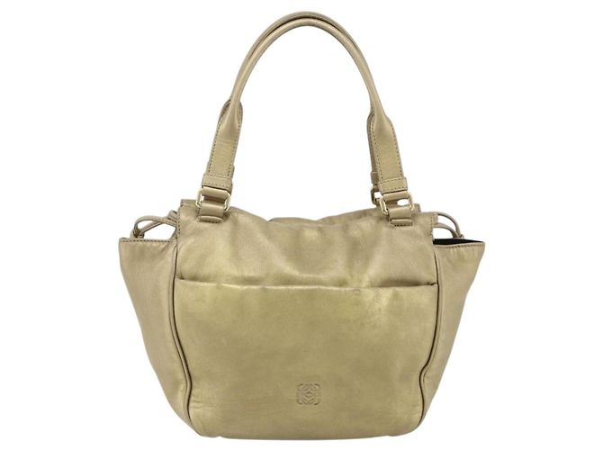 LOEWE Nappa Handtasche aus Leder, goldfarbig, authentisch BA12256 - Ansicht 13
