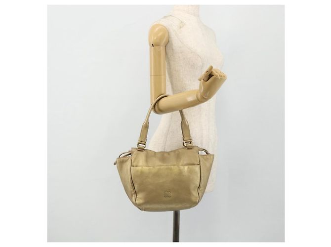 LOEWE Nappa Handtasche aus Leder, goldfarbig, authentisch BA12256 - Ansicht 22