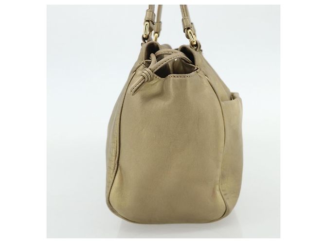 LOEWE Nappa Handtasche aus Leder, goldfarbig, authentisch BA12256 - Ansicht 3