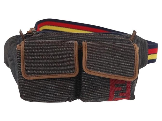 FENDI Bauchtasche aus braunem Canvas Auth bs34529 - Ansicht 2