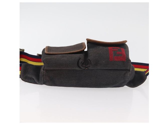 FENDI Bauchtasche aus braunem Canvas Auth bs34529 - Ansicht 9