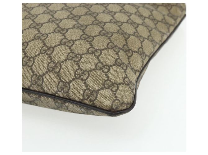 Gucci Borsa a Spalla GG Supreme PVC Beige Oro 201446 Auth ka4112 D'oro - vista 10