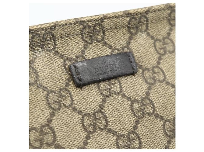 Gucci Borsa a Spalla GG Supreme PVC Beige Oro 201446 Auth ka4112 D'oro - vista 14