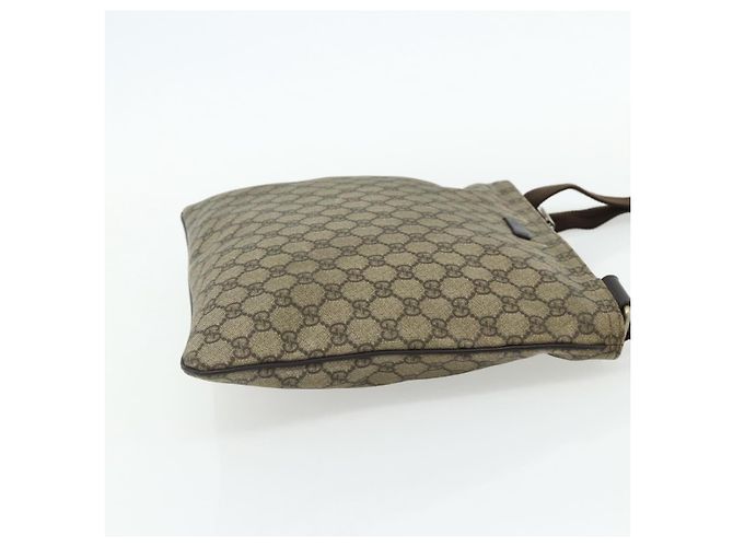 Gucci Borsa a Spalla GG Supreme PVC Beige Oro 201446 Auth ka4112 D'oro - vista 5