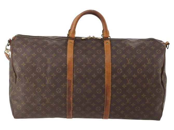 LOUIS VUITTON Monogram Keepall Bandouliere 60 Borsa Boston M41412 LV Auth 175768 Monogramma - vista 13