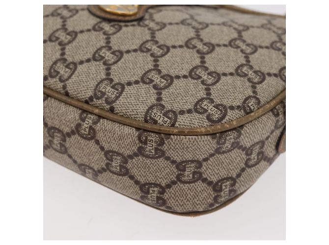 Gucci Borsa a spalla GG Supreme in PVC Beige Oro Auth ep14371 D'oro - vista 11