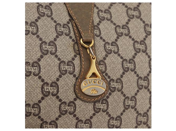 Gucci Borsa a spalla GG Supreme in PVC Beige Oro Auth ep14371 D'oro - vista 14