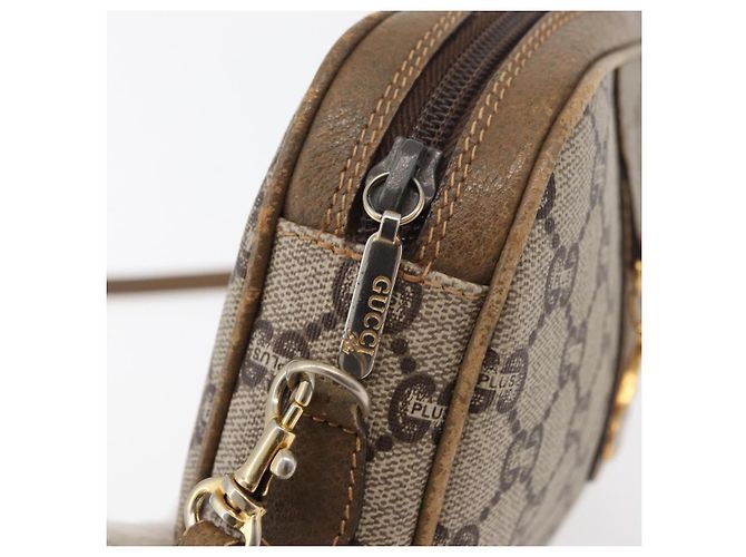 Gucci Borsa a spalla GG Supreme in PVC Beige Oro Auth ep14371 D'oro - vista 15