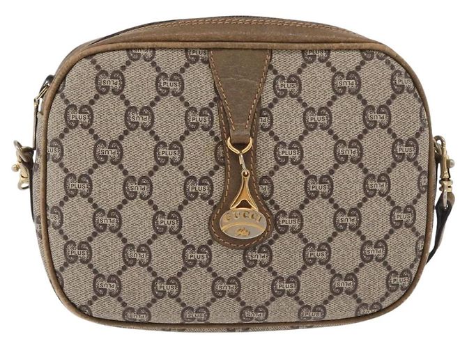 Gucci Borsa a spalla GG Supreme in PVC Beige Oro Auth ep14371 D'oro - vista 2