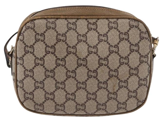 Gucci Borsa a spalla GG Supreme in PVC Beige Oro Auth ep14371 D'oro - vista 3