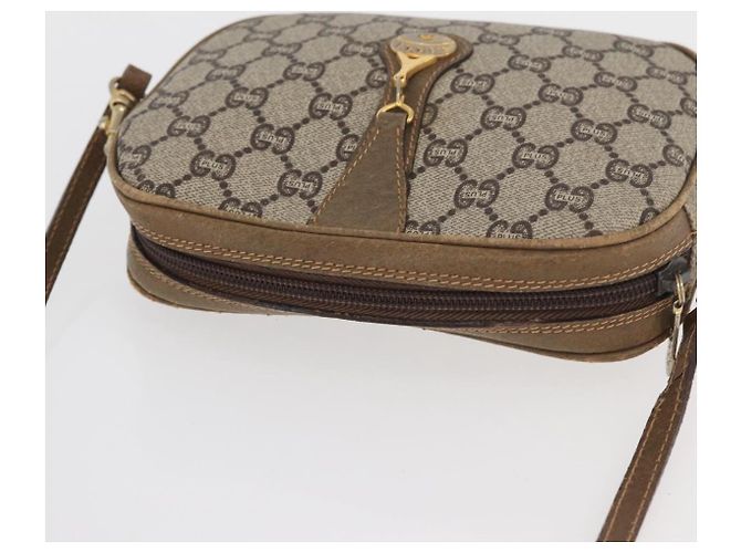 Gucci Borsa a spalla GG Supreme in PVC Beige Oro Auth ep14371 D'oro - vista 6