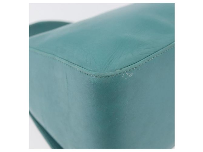 BALLY Borsa a mano in pelle blu turchese argento Auth BA12211A - vista 12