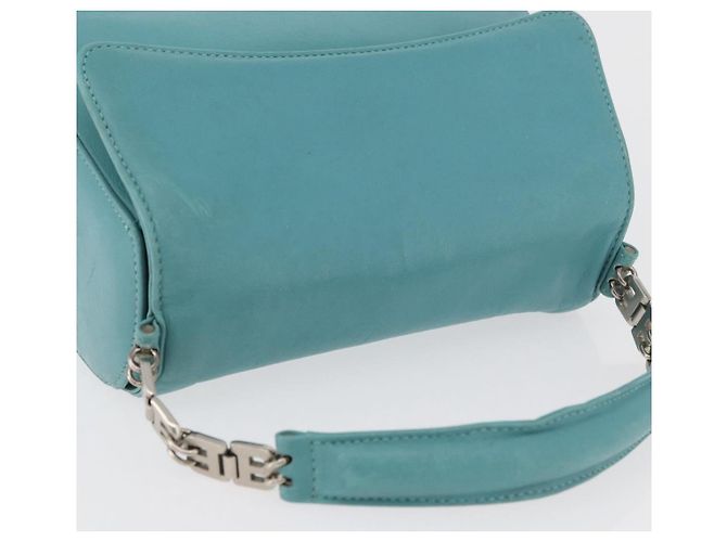 BALLY Borsa a mano in pelle blu turchese argento Auth BA12211A - vista 6