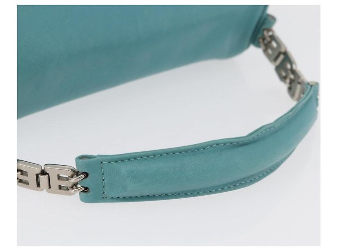 BALLY Borsa a mano in pelle blu turchese argento Auth BA12211A - vista 7