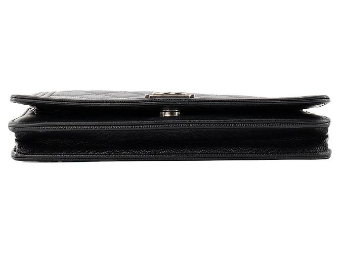 CHANEL - Borsa a tracolla Wallet on Chain Boy Chanel in pelle caviar nera Nero - vista 4