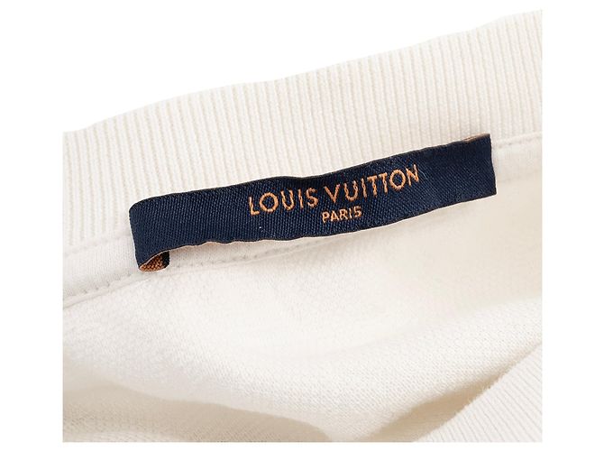 LOUIS VUITTON - T-shirt a maniche corte Louis Vuitton in cotone monogram bianco (M) - vista 3