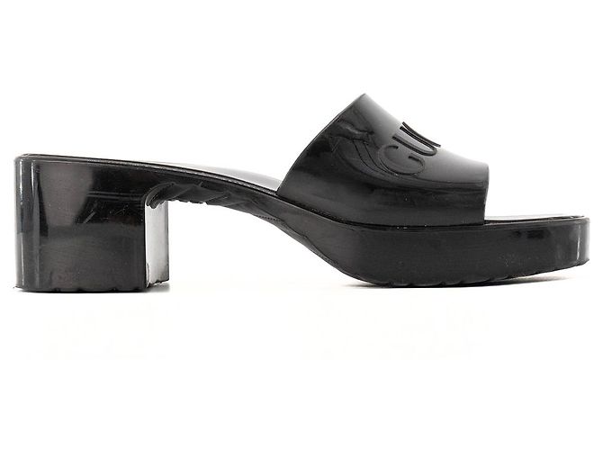 GUCCI - Sandali in gomma Gucci neri (T37) Nero - vista 2