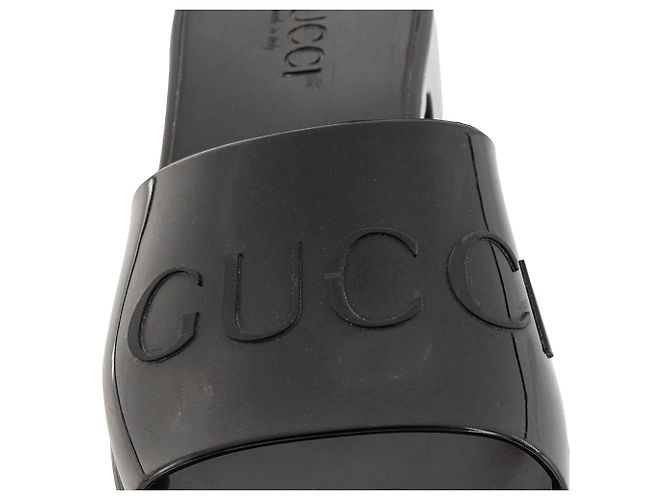 GUCCI - Sandali in gomma Gucci neri (T37) Nero - vista 4