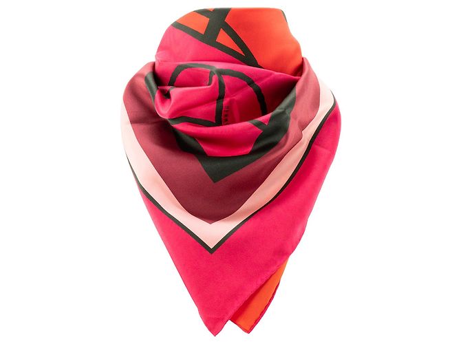 HERMÈS - Sciarpa Doppia Faccia 90 cm Robe du Soir Pop Hermès in Seta Multicolore - vista 3