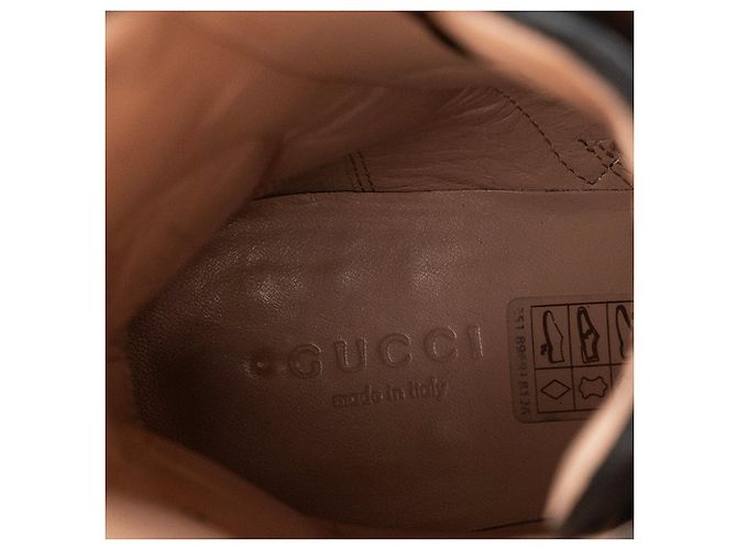 GUCCI - Stivaletti GG Gucci in pelle nera (T37) Nero - vista 5