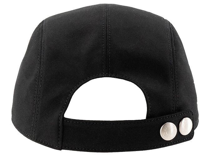 HERMÈS - Cappello Nevada Puzzle in Cotone Nero (T57) - vista 3