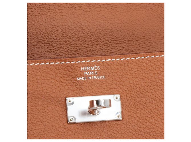 HERMÈS - Borsa a Spalla Kelly To Go in Pelle Epsom Oro Marrone - vista 6