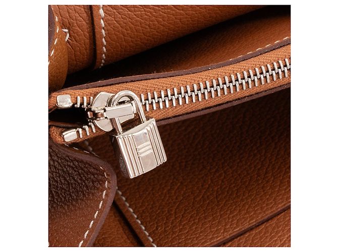 HERMÈS - Borsa a Spalla Kelly To Go in Pelle Epsom Oro Marrone - vista 7