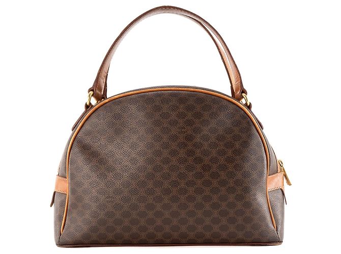 Céline CELINE - Celine Handtasche aus beschichtetem Macadam Vintage-Gewebe Braun - Ansicht 3