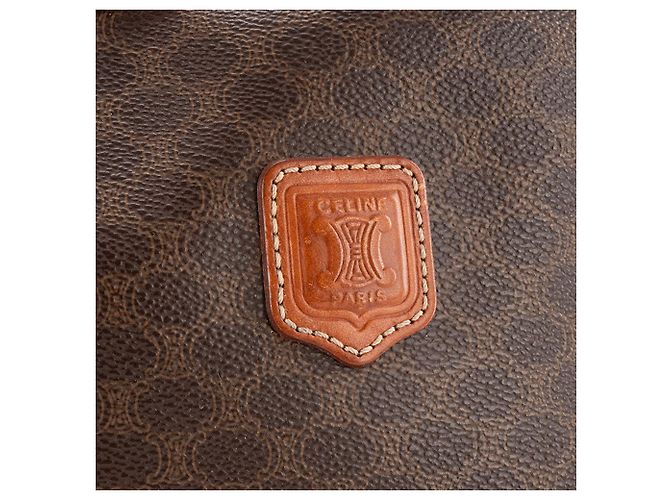 Céline CELINE - Celine Handtasche aus beschichtetem Macadam Vintage-Gewebe Braun - Ansicht 5