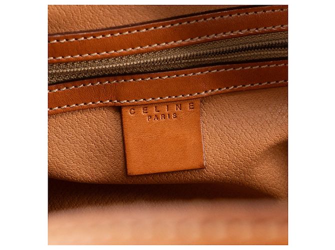 Céline CELINE - Celine Handtasche aus beschichtetem Macadam Vintage-Gewebe Braun - Ansicht 7